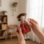 Crochet Amigurumi Heidi Doll Pattern, Little Heidi In Overalls & Flower Basket And Duck, PDF Tutorial - Image 6