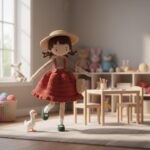 Crochet Amigurumi Heidi Doll Pattern, Little Heidi In Overalls & Flower Basket And Duck, PDF Tutorial - Image 7