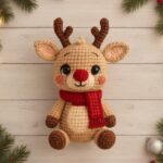 Christmas Nosed Reindeer Crochet Pattern PDF, Amigurumi Santa Claus Digital Download, Amigurumi Christmas Decor, Christmas Gift