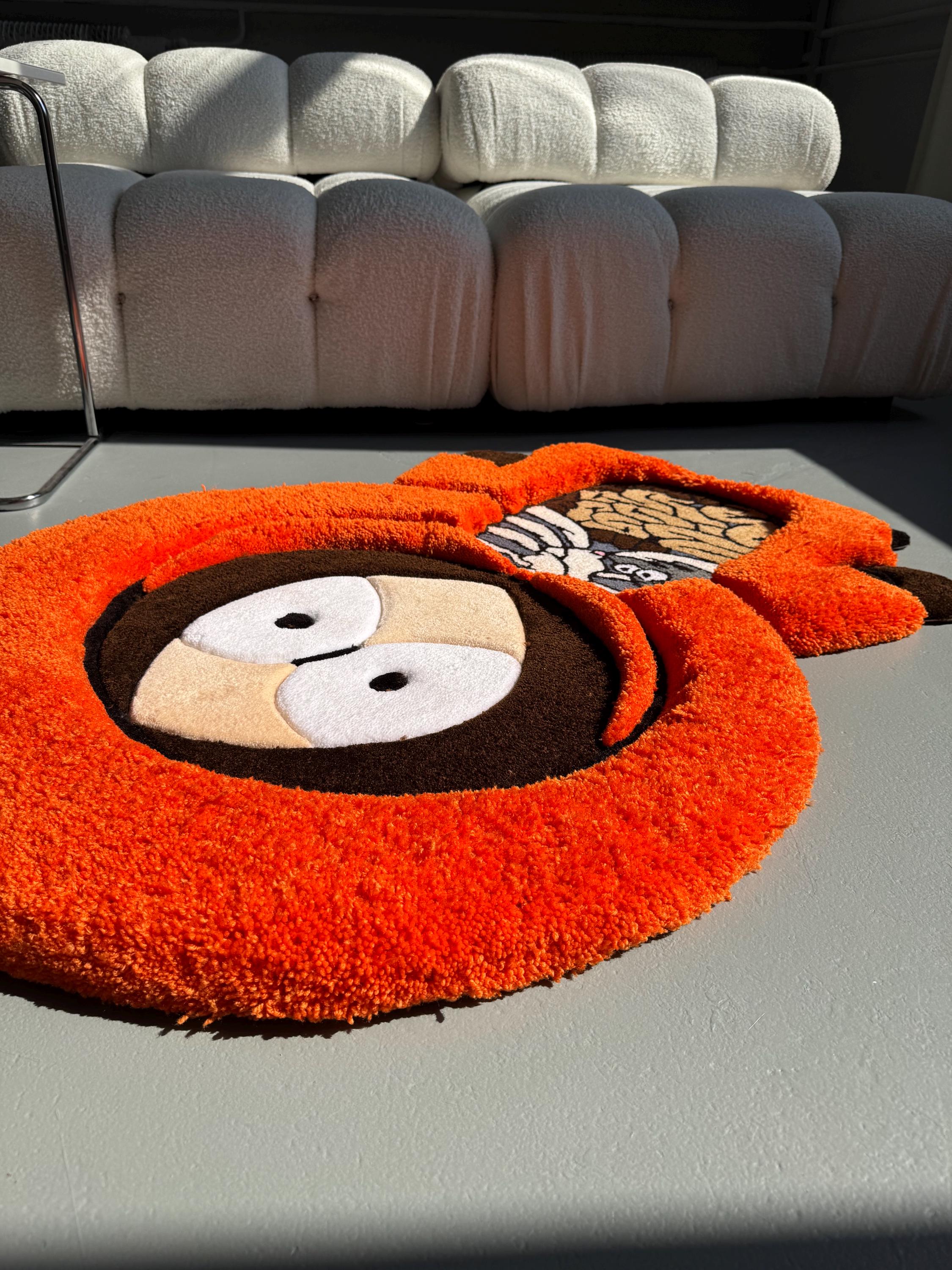 3D Tufted Cartoon Rug: Fluffy Carpet with a Movable Part, Handmade Room Decor - Image 9