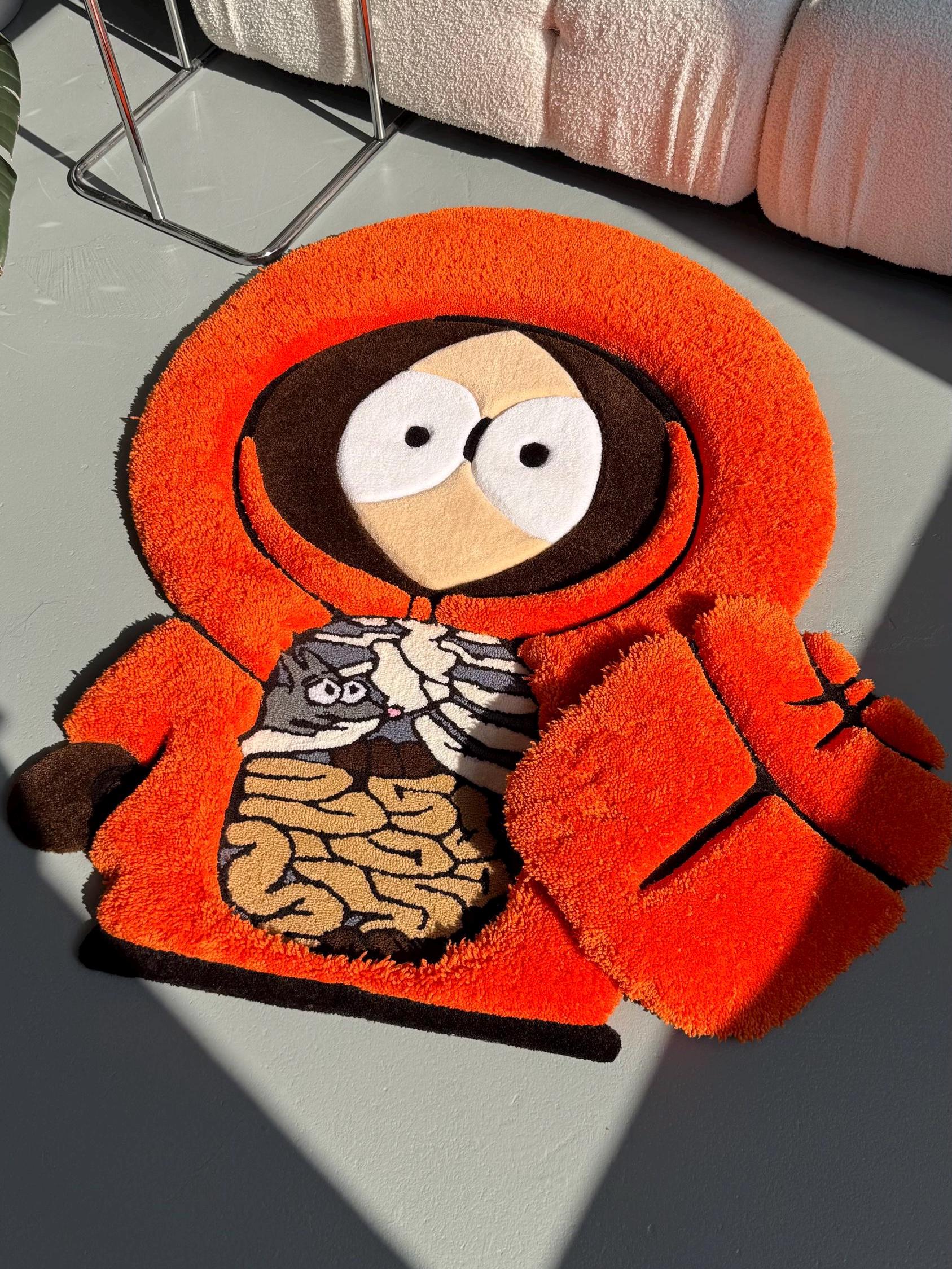 3D Tufted Cartoon Rug: Fluffy Carpet with a Movable Part, Handmade Room Decor - Image 4