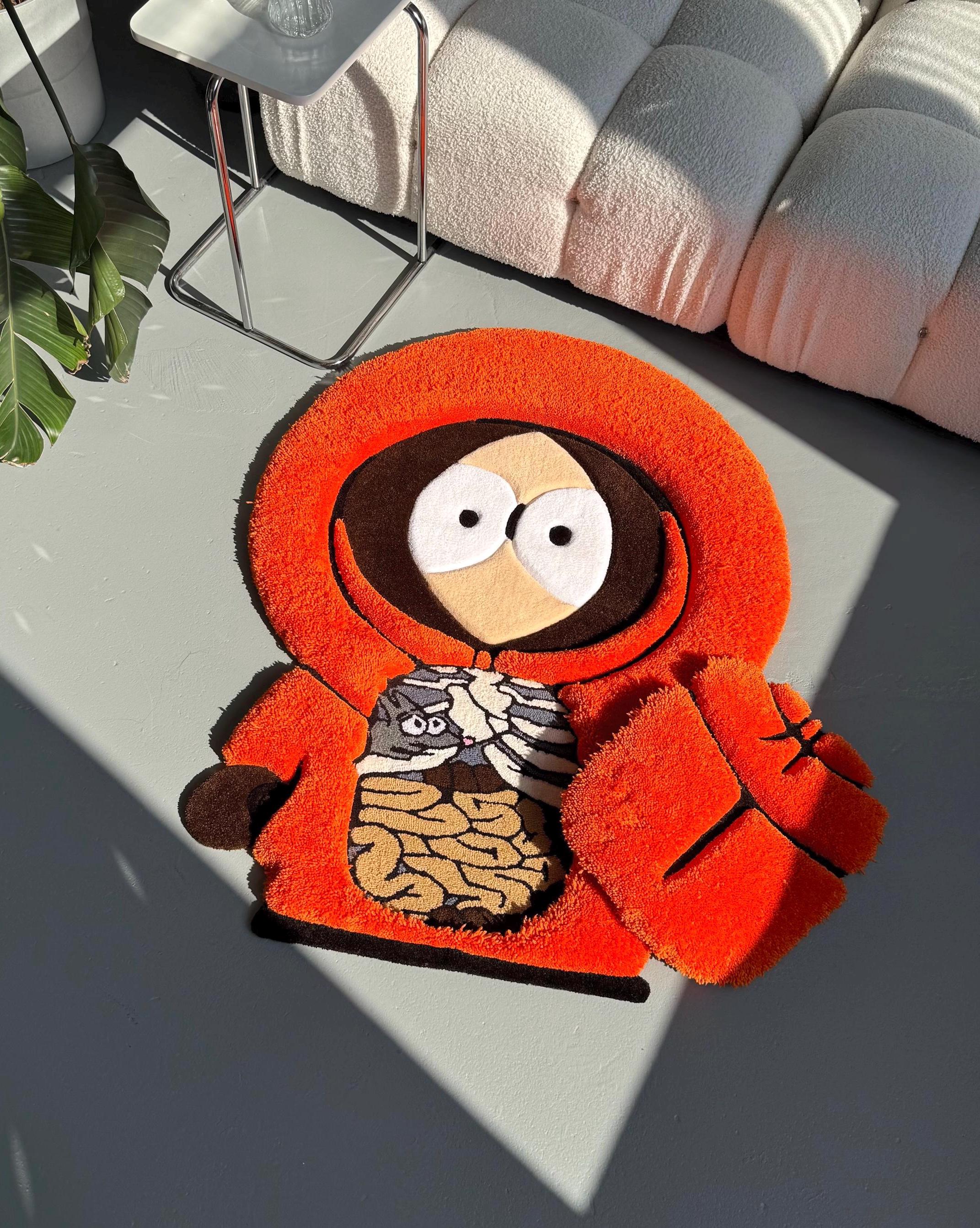 3D Tufted Cartoon Rug: Fluffy Carpet with a Movable Part, Handmade Room Decor - Image 2