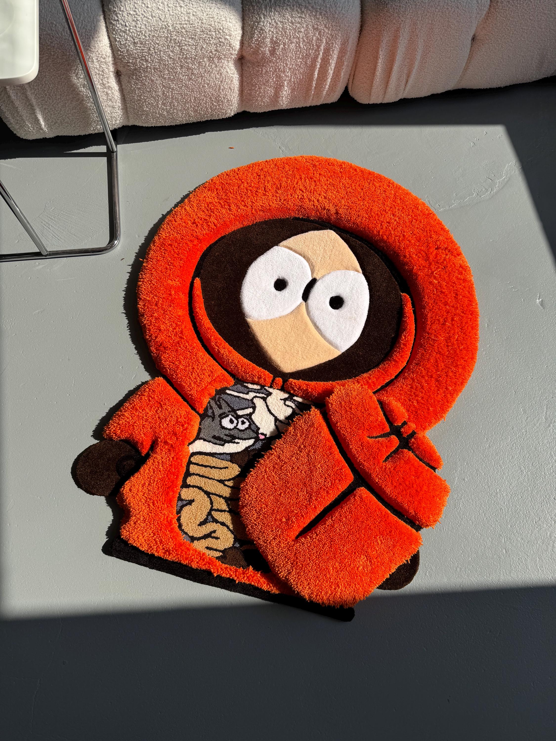 3D Tufted Cartoon Rug: Fluffy Carpet with a Movable Part, Handmade Room Decor - Image 8