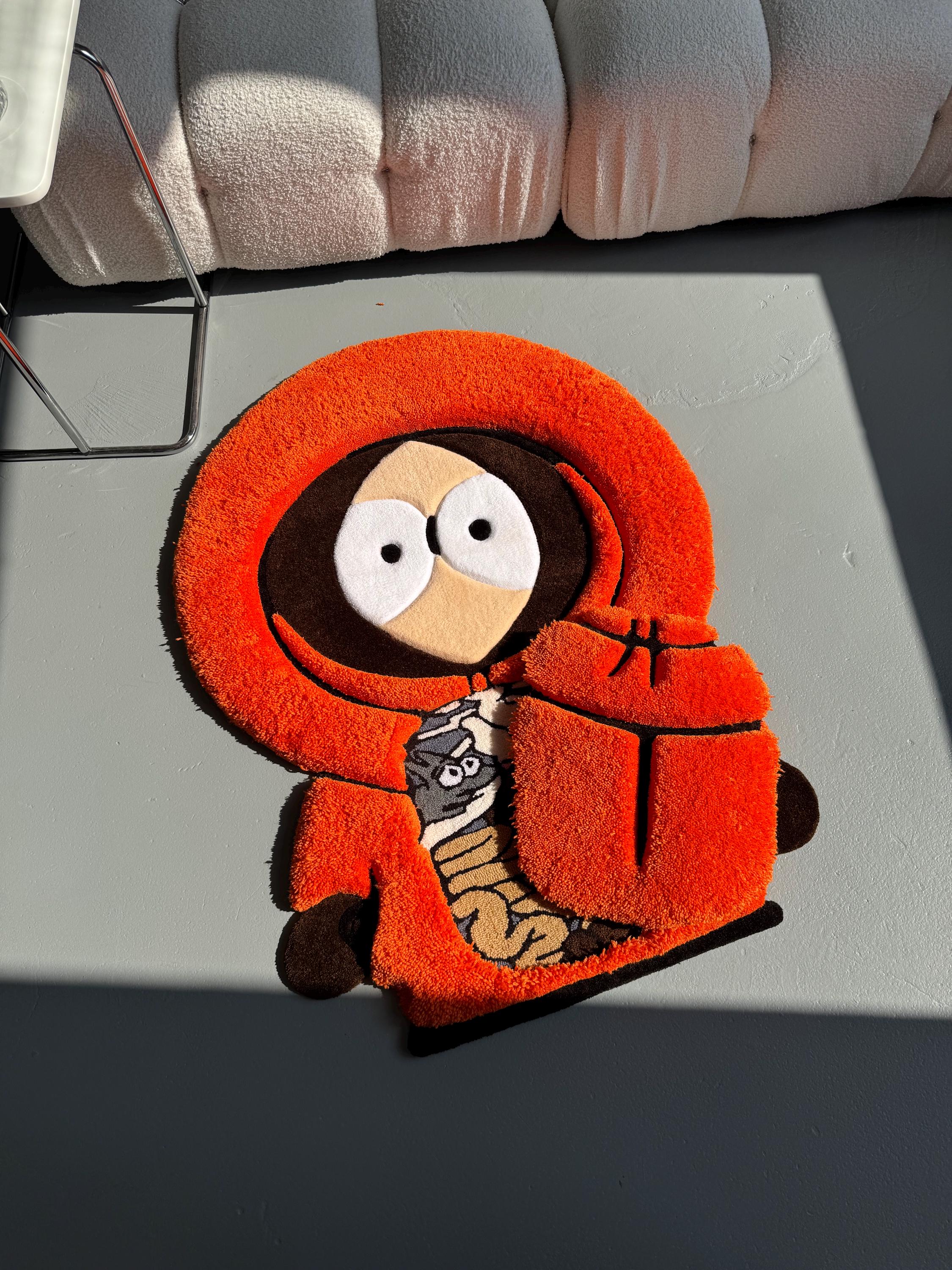 3D Tufted Cartoon Rug: Fluffy Carpet with a Movable Part, Handmade Room Decor - Image 5