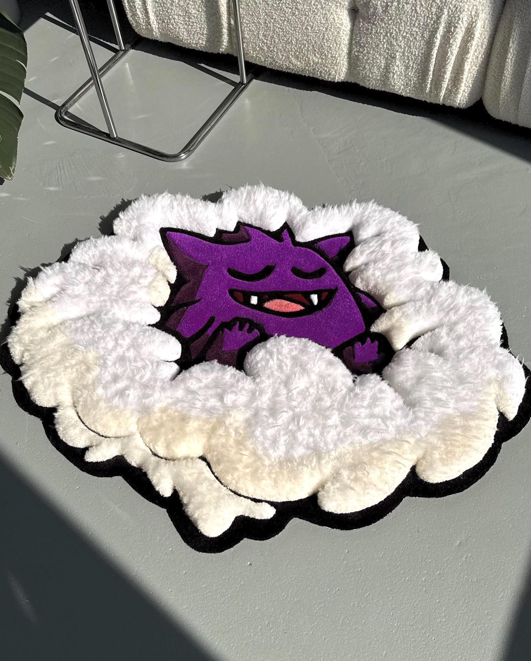 3D Tufted Cartoon Rug: Fluffy Clouds, Handmade Kids Decor - Image 4