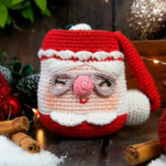 Cup of Mrs. Claus Crochet Pattern PDF | Christmas Amigurumi Ornament Digital Download - Image 3