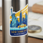 New York City Travel Vinyl Sticker Decal | City Sticker for Luggage, Laptop, Water Bottle, Journal - Image 3