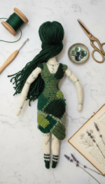 Patch Doll Amigurumi Crochet Pattern | DIY Halloween Doll (PDF) - Image 3