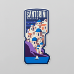 Santorini Greece Vinyl Sticker Decal | Travel Sticker for Luggage, Laptop, Water Bottle, Journal, Scrapbook - Image 2