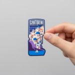 Santorini Greece Vinyl Sticker Decal | Travel Sticker for Luggage, Laptop, Water Bottle, Journal, Scrapbook