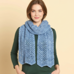 Lacy Blue Crochet Scarf | Cozy Textured Wrap PDF Pattern