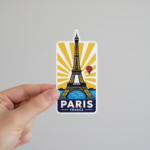 Paris France City Travel Vinyl Sticker Decal | Sticker for Luggage, Laptop, Water Bottle, Journal