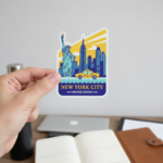New York City Travel Vinyl Sticker Decal | City Sticker for Luggage, Laptop, Water Bottle, Journal