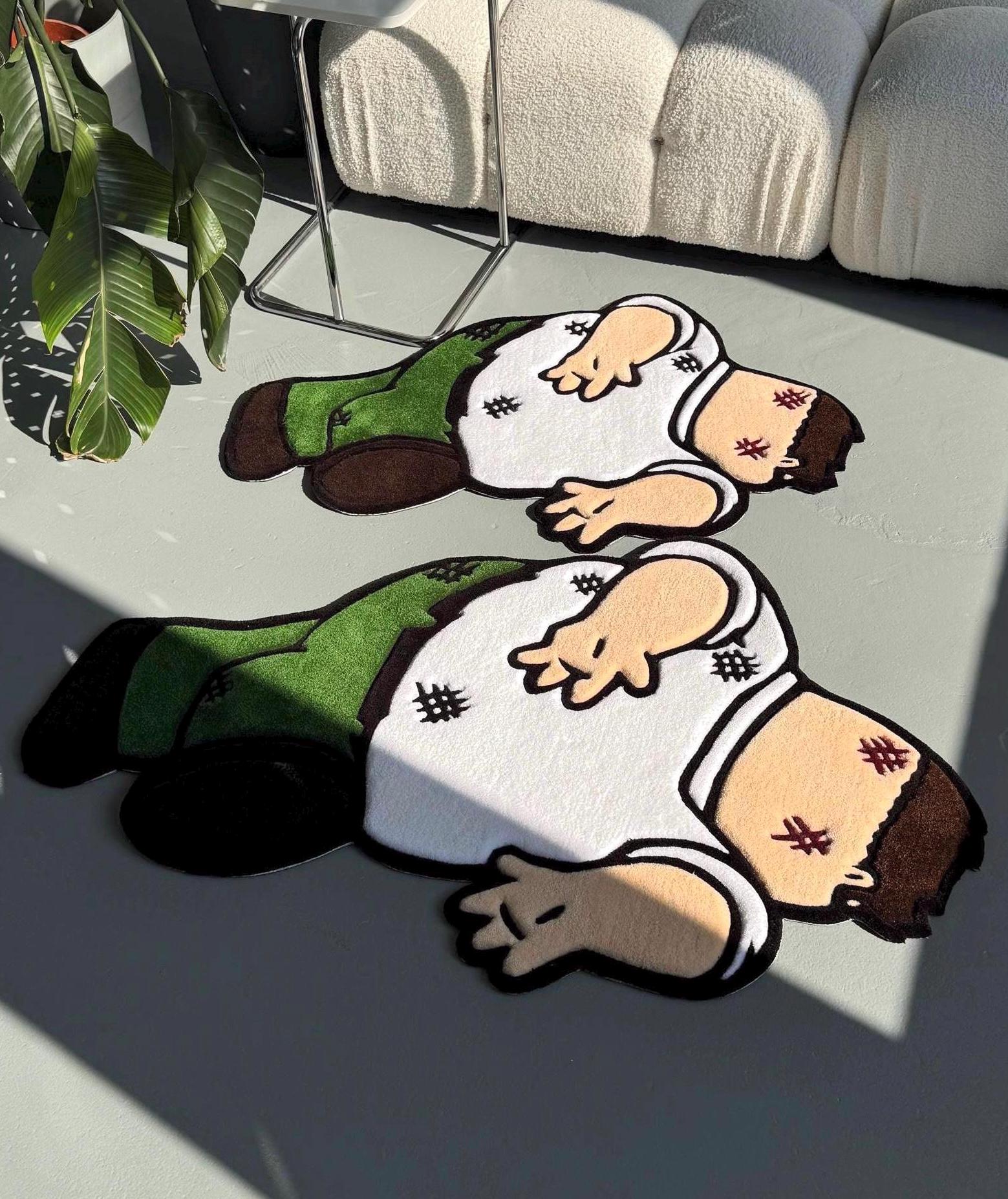 Custom Griffin Rug: Handmade Cartoon Tufted Carpet