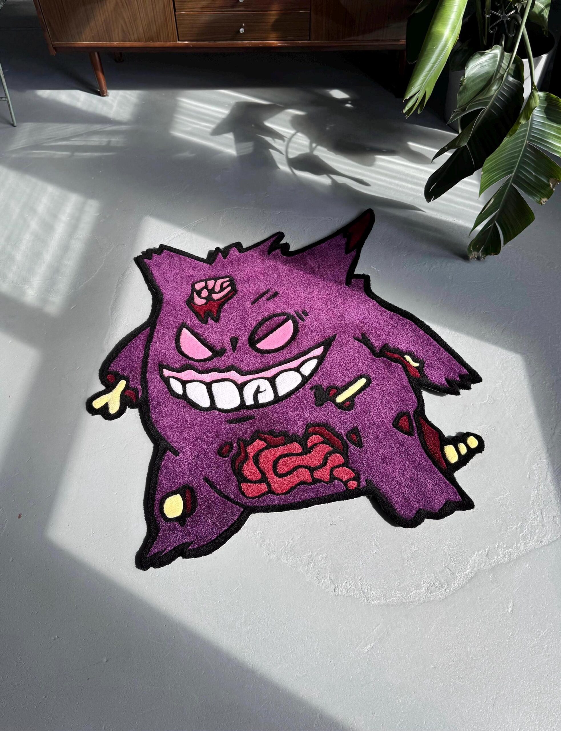 Custom Halloween Zombie Rug – Handmade Tufted Cartoon Character Mat - Image 2