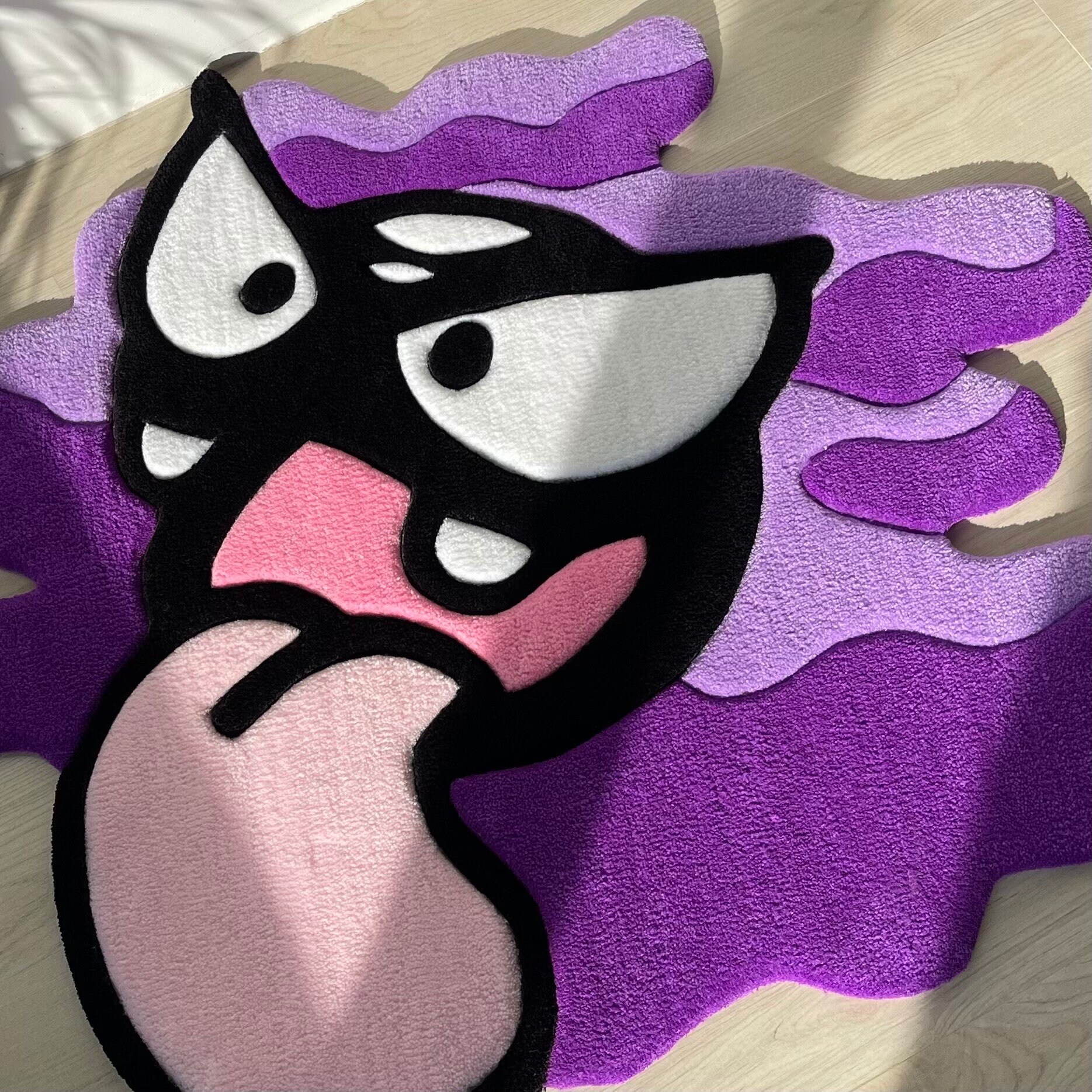 Custom Tufted Cartoon Rug: Anime Gamer Decor, Playful Ghost Design - Image 8