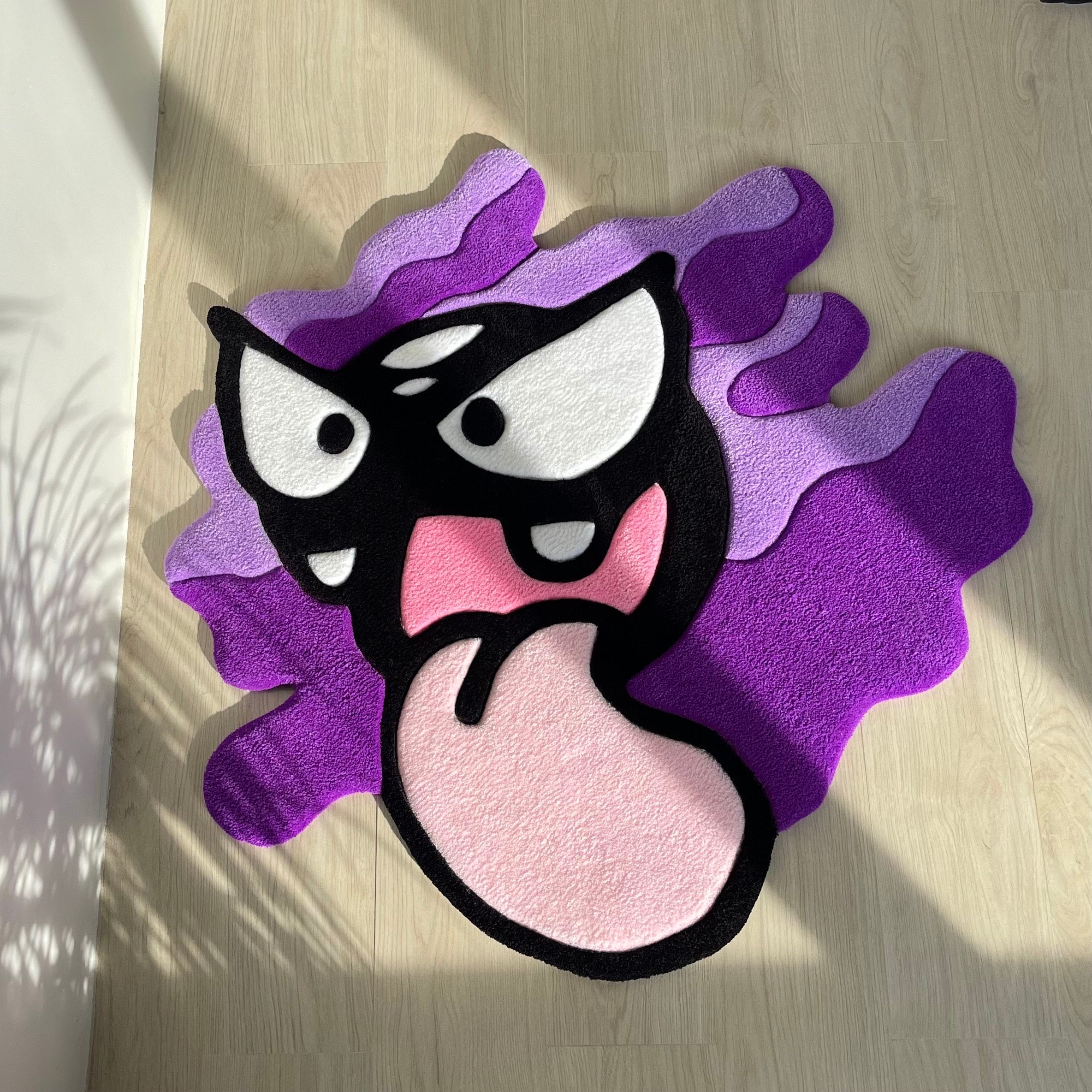 Custom Tufted Cartoon Rug: Anime Gamer Decor, Playful Ghost Design - Image 2