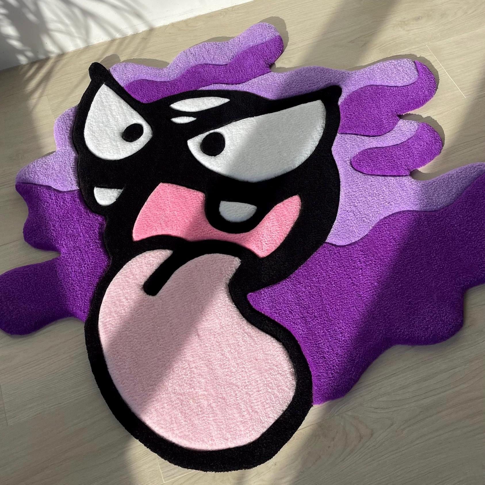 Custom Tufted Cartoon Rug: Anime Gamer Decor, Playful Ghost Design - Image 4