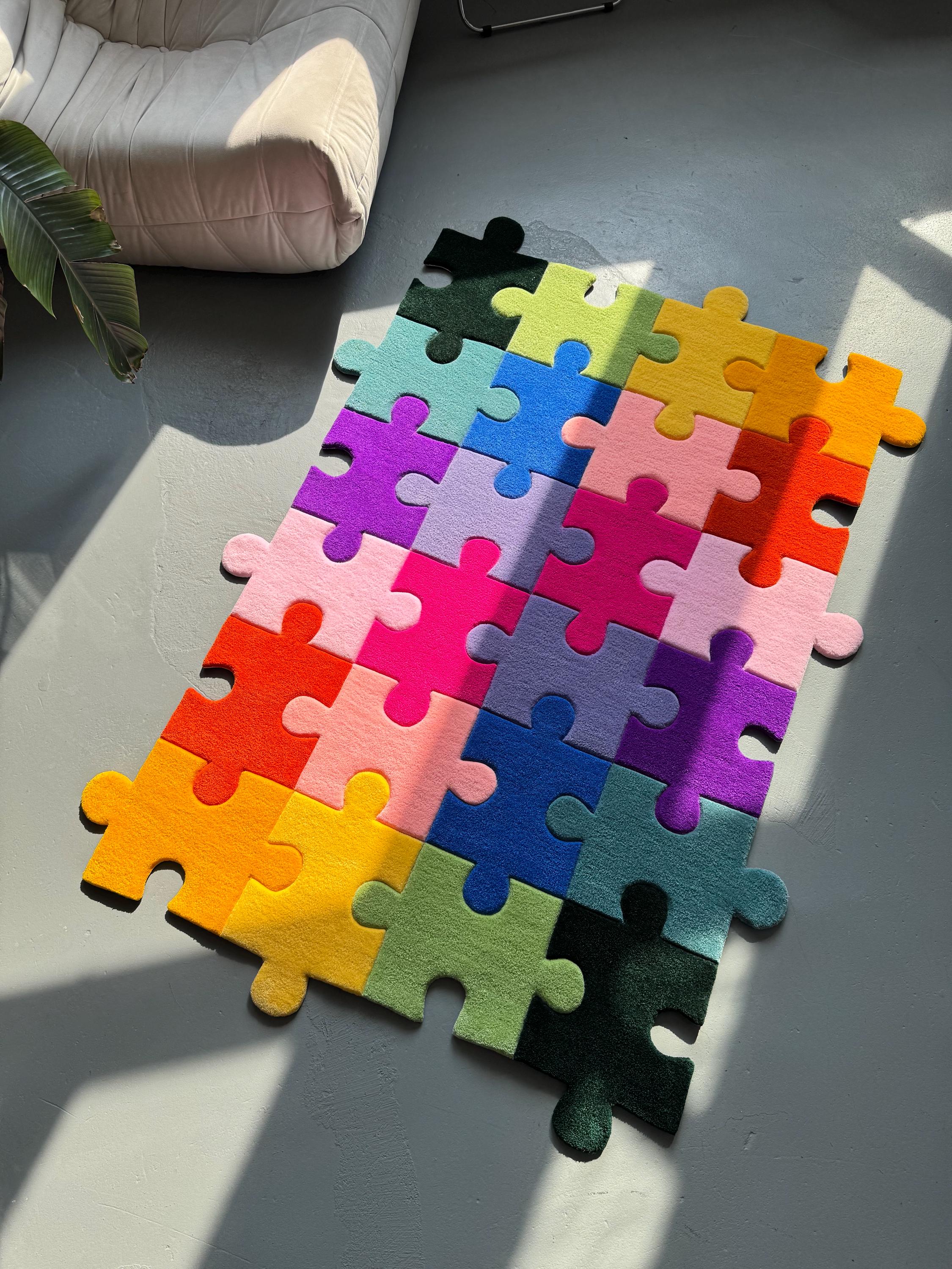 Customizable Tufted Puzzle Rug: Colorful Floor Decor, Creative Gift - Image 10