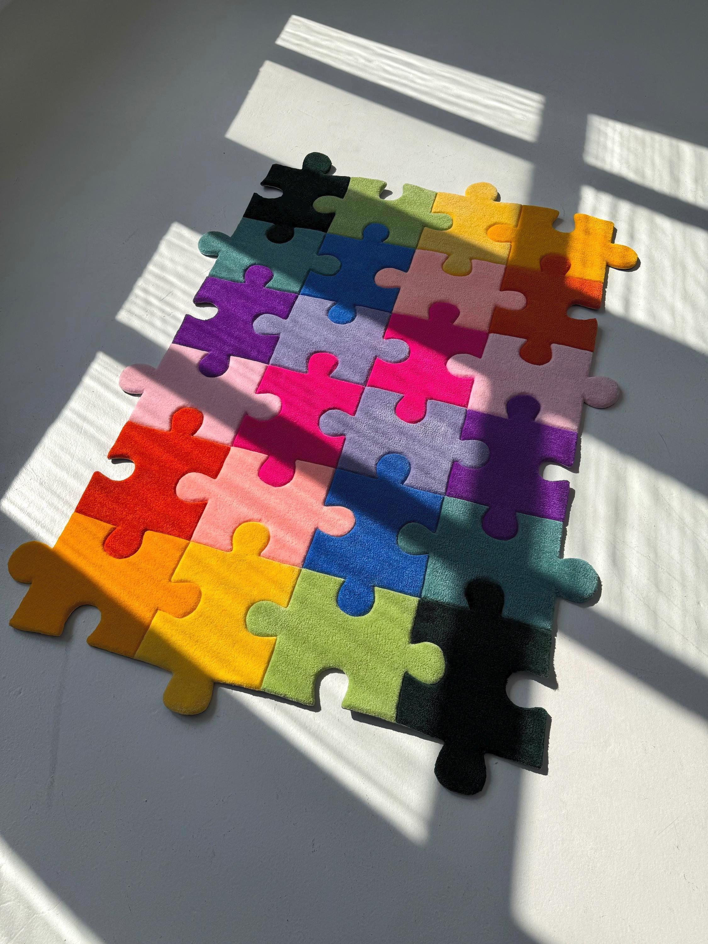 Customizable Tufted Puzzle Rug: Colorful Floor Decor, Creative Gift - Image 6