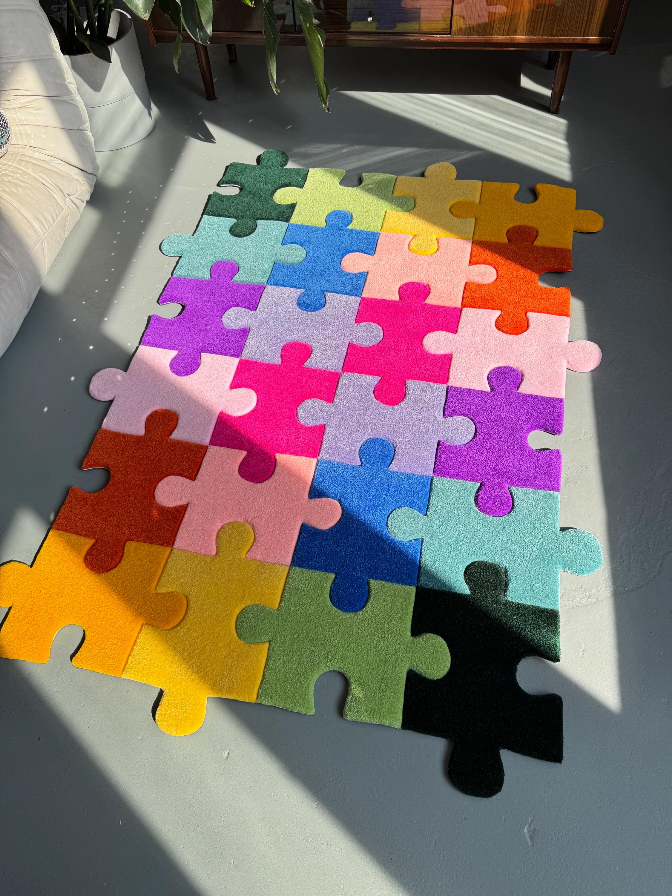 Customizable Tufted Puzzle Rug: Colorful Floor Decor, Creative Gift - Image 8