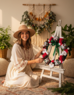 Merry Christmas Wreath Crochet Pattern PDF | Festive Holiday Decoration Pattern Download - Image 4