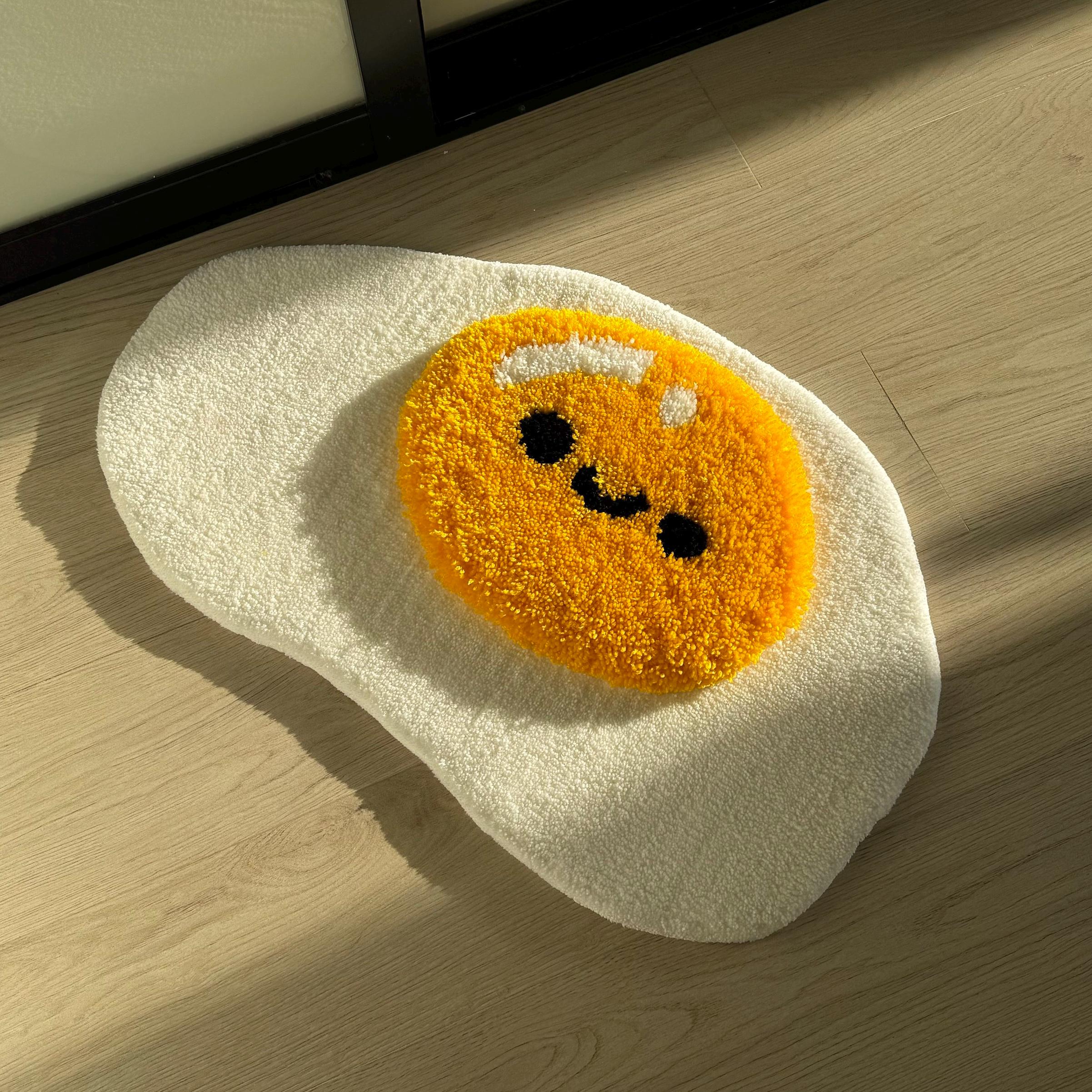 Handmade Tufted Egg Rug: Fluffy Home Decor Gift - Image 3