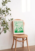 Retro Frog Wall Print, Vintage Mushroom Illustration, A3 A4 A2 Prints, Emerald Green Poster, Positive Quote Wall Decor, Baby Pink, UNFRAMED - Image 2