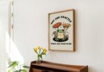 Retro Frog Poster Print, Positive Quote, Vintage Frog Mushroom Illustration, Cute Froggy Wall Art, A3 A4 A2 Prints, Cottagecore, UNFRAMED - Image 6
