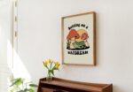 Retro Print Wall Decor, Aesthetic Poster Print, 70s Decor, Frog Mushroom Print, Cute Trendy Bedroom Decor, Positive Quote Artwork UNFRAMED - Image 5