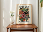 Retro WildFlower poster, Botanical Print, Flower Market poster, Flowers print, Retro Quote Wall art, Colorful Large Poster Prints, UNFRAMED - Image 6