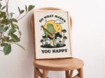 Retro Frog Wall Print, Love Quote, Vintage Banjo Frog, Mushroom Illustration, Selfcare Print, Positivity Poster, Neutral Prints, UNFRAMED - Image 2
