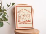 Groovy Mushroom Print, Retro Frog Wall Art, Happy Mental Health Poster, Trendy 70s Self Care Print, Wall Decor, Positive Quote, UNFRAMED - Image 6