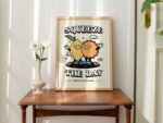 Cute Retro Poster, Squeeze the Day Print, Retro Positivity Quote Wall Art, 70s Art Illustration, Motivational Typographic Prints, UNFRAMED - Image 3