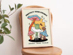 Colorful Frog Print, Ballerina Wall Art, Retro Saying Poster, Self Love Affirmation Wall Prints, Trendy 80s Decor, Groovy Mushroom, UNFRAMED - Image 2