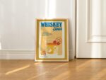 Retro Whiskey Sour poster, Minimalist Alcohol Print, Yellow Bar Decor, Whisky Aesthetic Print, Cocktail Recipe, Bartender Gift, UNFRAMED - Image 3