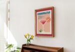 Cosmopolitan Cocktail Recipe, Kitchen Bar Poster, Alcohol Prints, Gallery Wall Art, Cute Cosmo Drink Illustration, A2 A3 A4 Print, UNFRAMED - Image 4