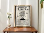 I Love You Poster, Retro Illustration, Cute Quote Artwork, Green Wall Prints, Large Art Print, Green Artwork, Typographic Posters, UNFRAMED - Image 3