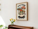 Cottagecore Frog Poster Print, Retro Positive Quote, Vintage Frog Mushroom Illustration, Cute Froggy Wall Art, Housewarming Gifts, UNFRAMED - Image 5
