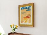 Retro Whiskey Sour poster, Minimalist Alcohol Print, Yellow Bar Decor, Whisky Aesthetic Print, Cocktail Recipe, Bartender Gift, UNFRAMED - Image 4