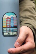 Amsterdam Netherlands Sticker | City & Travel | Waterproof, Vinyl, Dishwasher Safe | Luggage, Toiletry Bag, Water Bottle, Organizers - Image 3