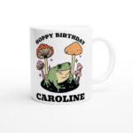 Custom Frog Coffee Mug, Hoppy Birthday Ceramic Cup, Frog Lover Gift, Bday Present, Personalized Happy Birthday Gift Idea, Cute Cottagecore - Image 6