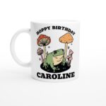 Custom Frog Coffee Mug, Hoppy Birthday Ceramic Cup, Frog Lover Gift, Bday Present, Personalized Happy Birthday Gift Idea, Cute Cottagecore - Image 5