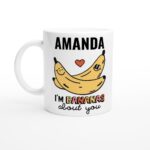 Customizable Name Mug, Large Coffee Cup, Funny Valentines Gift for him or her, Cute Bananas Mug, Custom Ceramic Mug, Large Mug, Gift idea - Image 5
