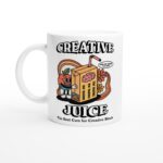 Retro Creative Juice Coffee Mug, Groovy Colorful Mug, Coffee Lover Gift Idea, 80s Retro Quote, Artist Gift Mug, Aesthetic Ceramic Cup - Image 5