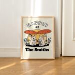 Personalised Cute Easter Bunny Decor, Retro Easter Wall Prints, Colorful Bunny Poster, Custom Family Name Easter Decoration, UNFRAMED - Image 5