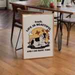 Cute Cow Quote Print, Chill Quote, Retro Style Illustration, Cottagecore Farm Animal Print, Kids Farm Poster, Nursery Decor Prints, UNFRAMED - Image 4