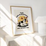 Cute Cow Quote Print, Chill Quote, Retro Style Illustration, Cottagecore Farm Animal Print, Kids Farm Poster, Nursery Decor Prints, UNFRAMED - Image 3