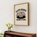 Cute Chicken Quote Print, Chill Quote, Retro Style Illustration, Cottagecore Pink Print, Hen Farm Poster, Nursery Decor Prints, UNFRAMED - Image 4