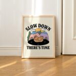 Cute Chicken Quote Print, Chill Quote, Retro Style Illustration, Cottagecore Pink Print, Hen Farm Poster, Nursery Decor Prints, UNFRAMED - Image 3